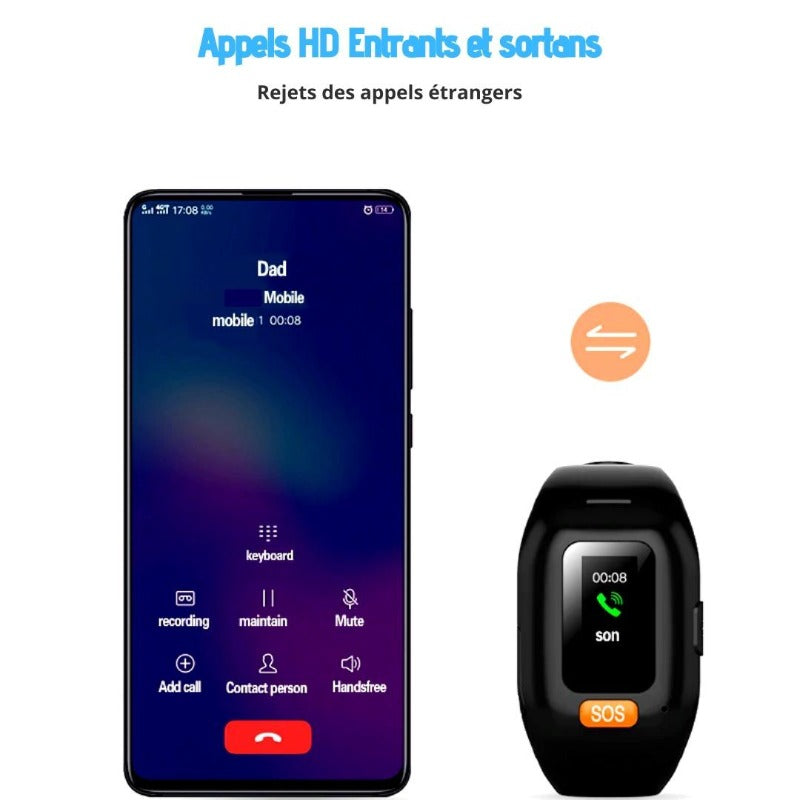 appel montre connectée senior