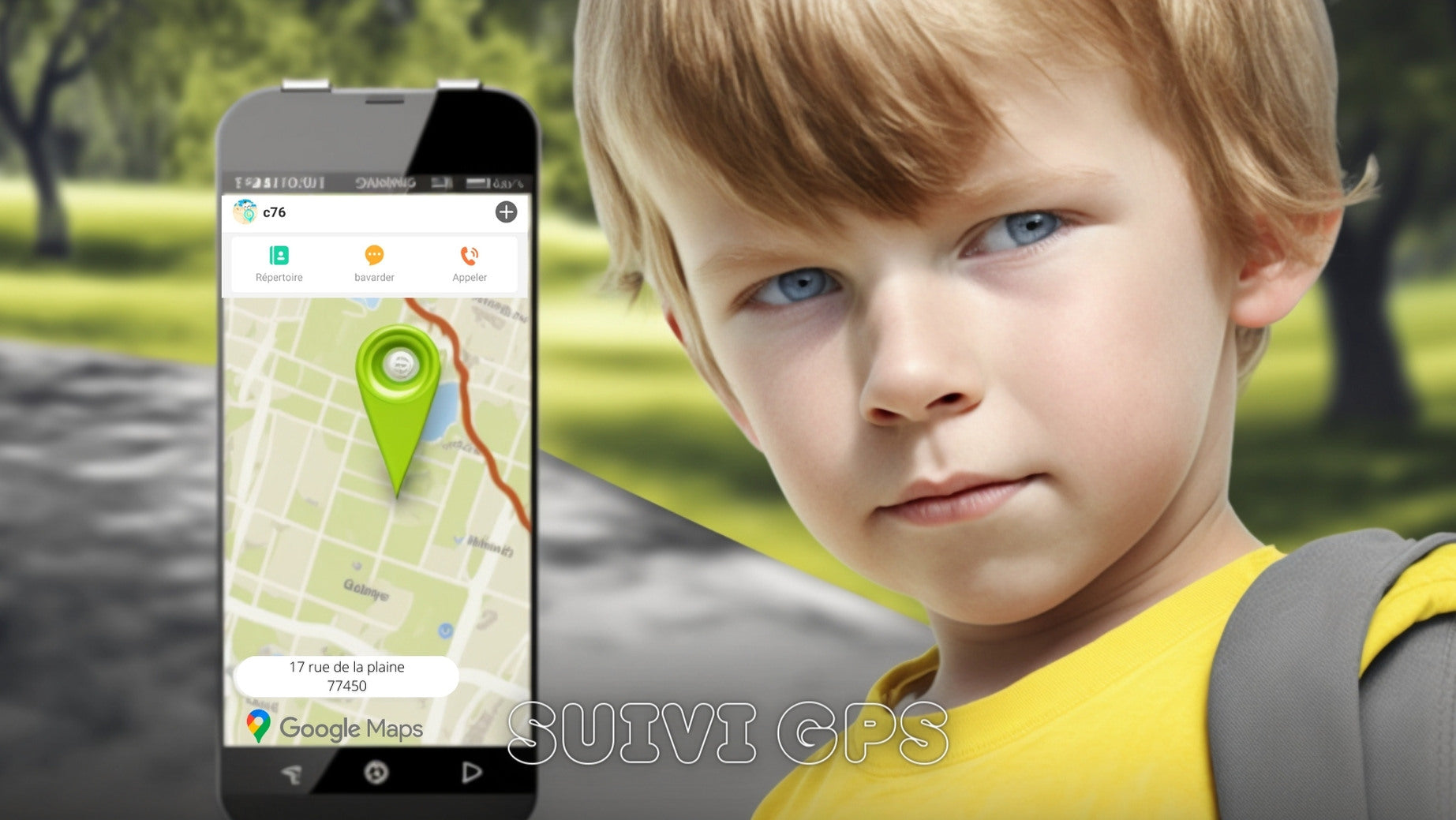 La fonction localisation GPS, Historique de suivi, Zone de sécurité Montre connectée enfant
