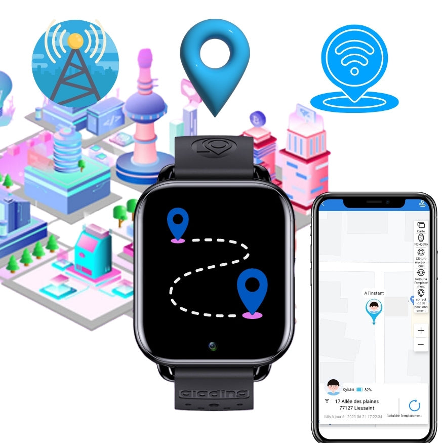 Montre Connectée Ado GPS<br> C98 DUAL Android 4G
