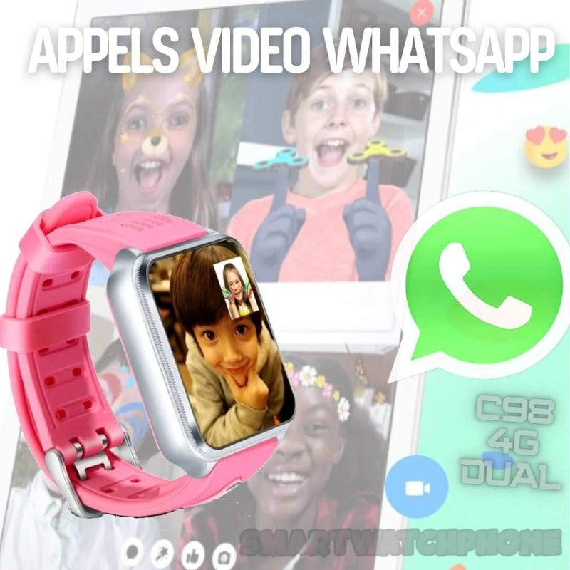 appels video whatsapp C98 4G montre enfant