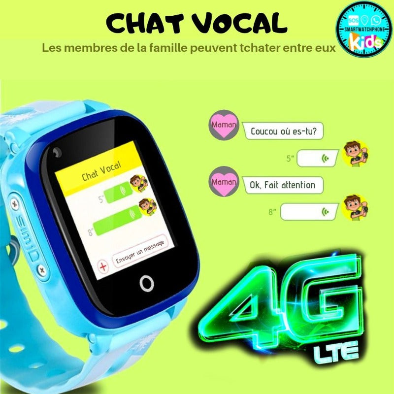 Chat vocal Montre Connectée Enfant 4G
