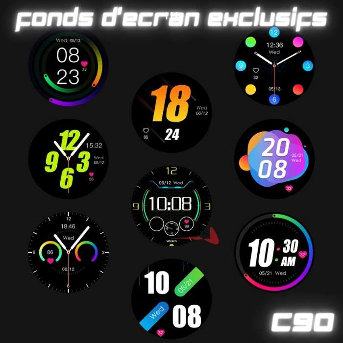 watch face fond ecran C90 montre connectée enfant smartwatchphone