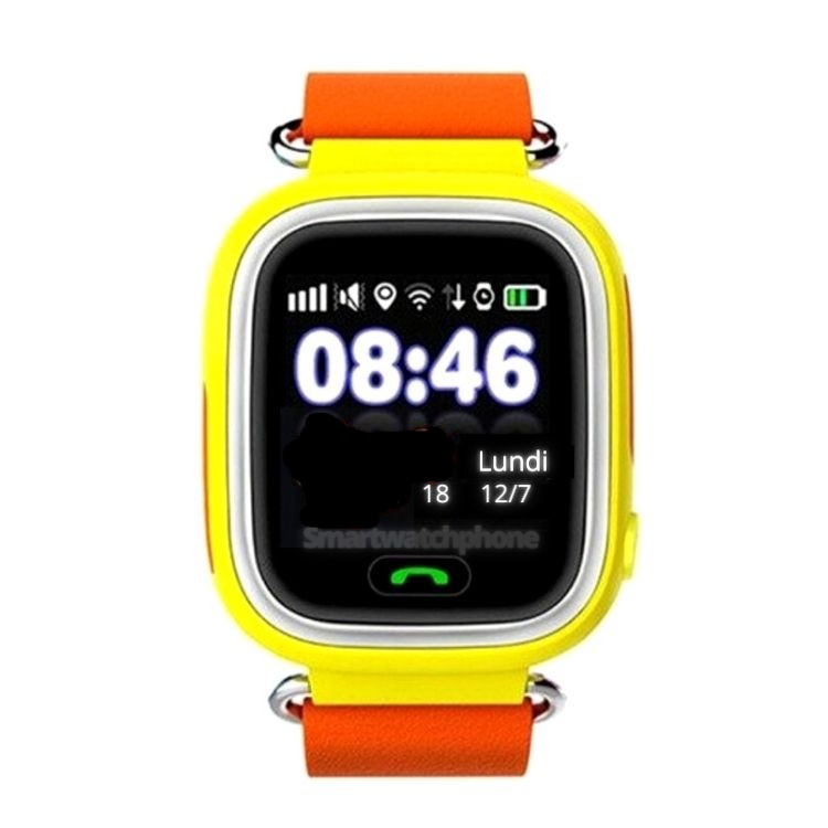 Montre connectée enfant jaune orange C79