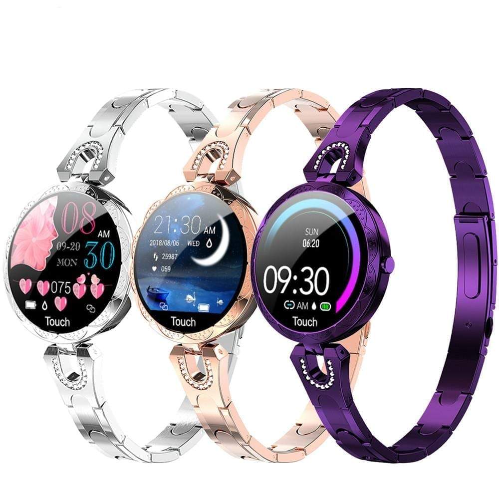 Montre Connectée Femme Anneau Acier W15