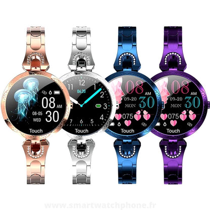 Montre Connectée Femme Anneau Acier W15